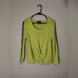 DKNY bright yellow/green sweater